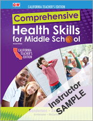 Comprehensive Health Skills for Middle School 2e, California Online Instructor Resource Suite SAMPLE