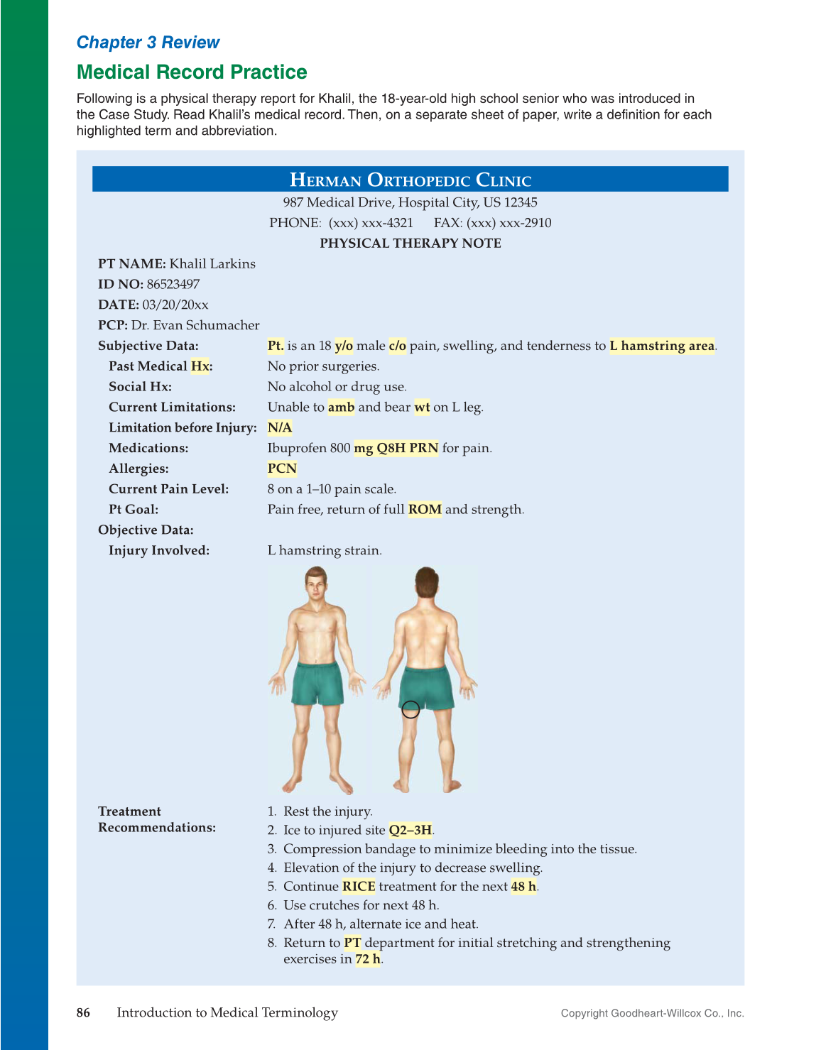 Introduction to Medical Terminology, 1st Edition page 86