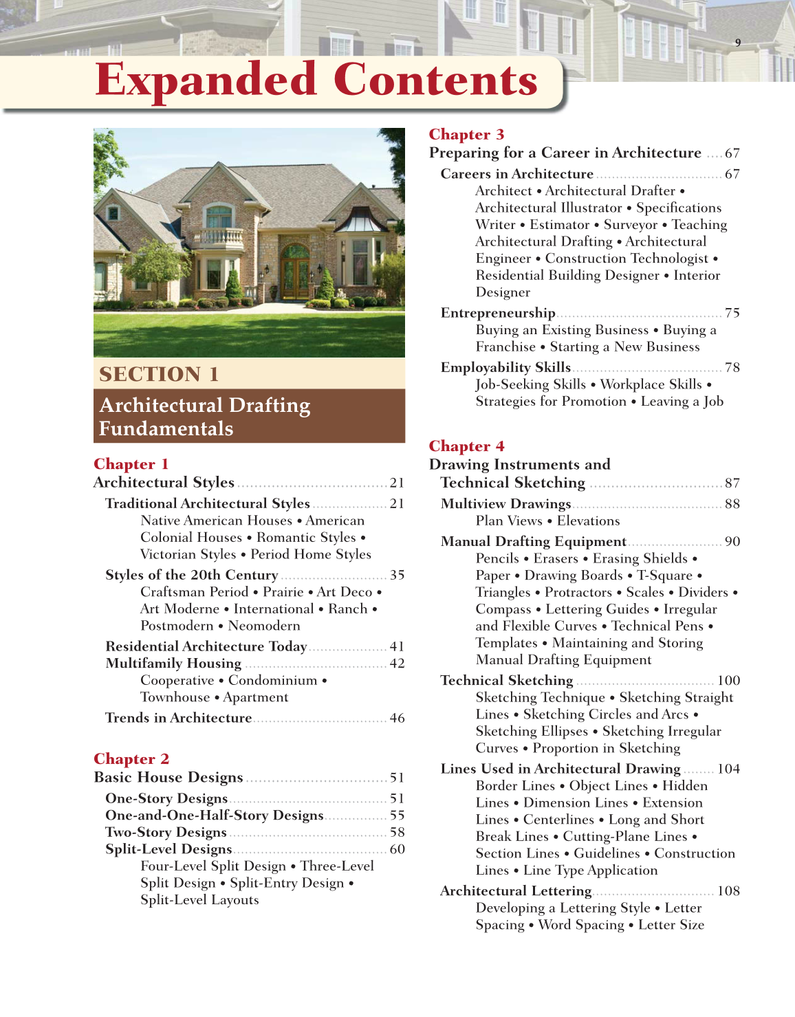 Architecture: Residential Drafting and Design, 11th Edition page 9