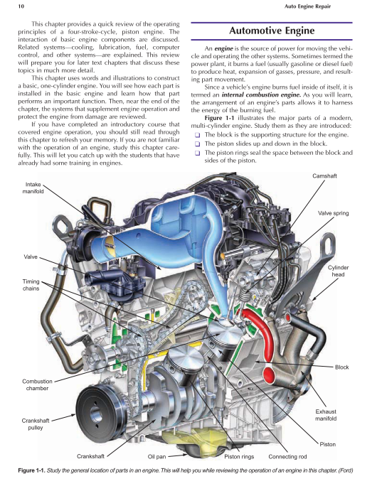 Auto Engine Repair, A1, 5th Edition page 10