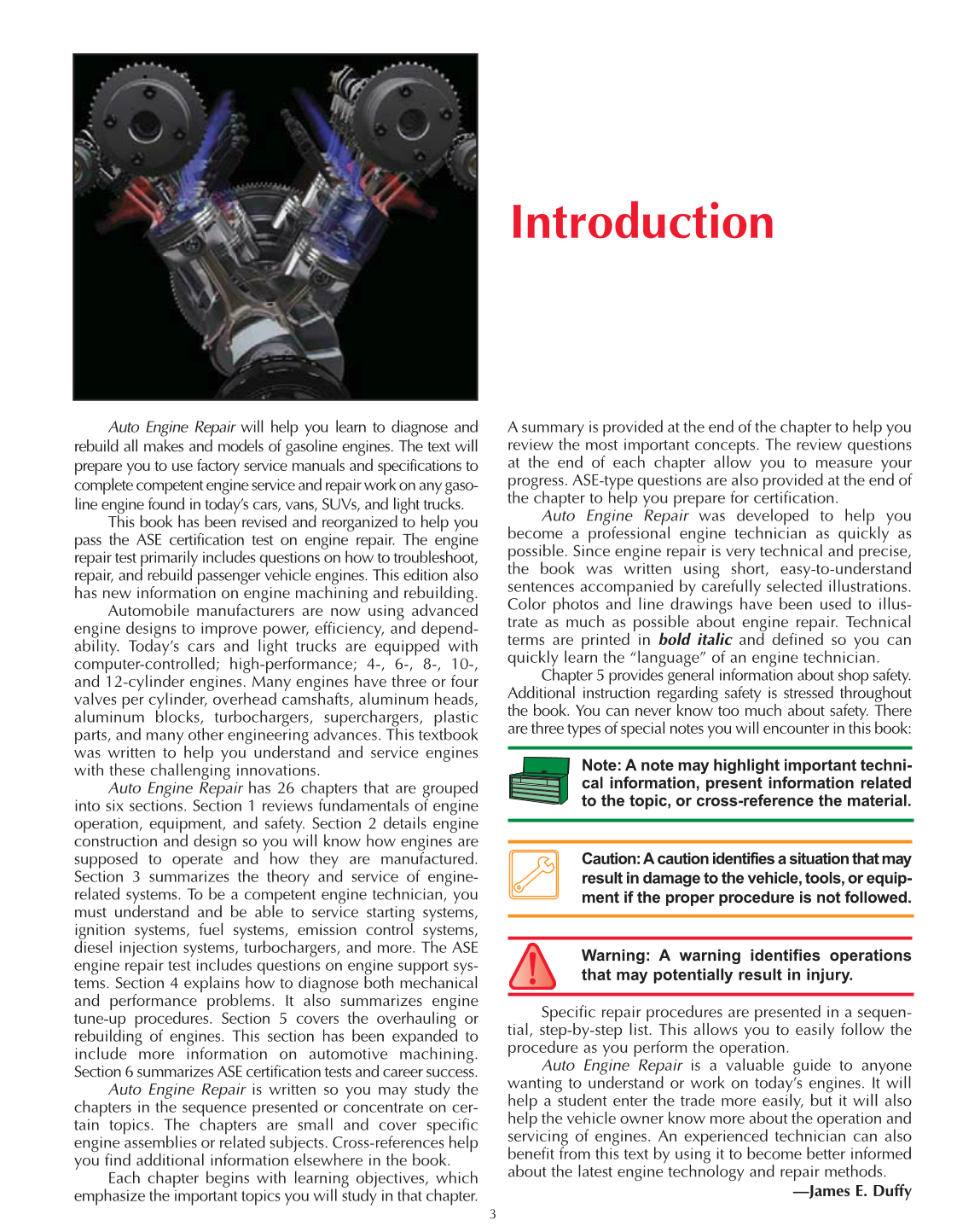 Auto Engine Repair, A1, 5th Edition page 3
