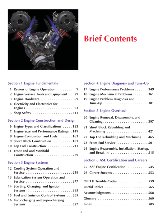 Auto Engine Repair, A1, 5th Edition page 4