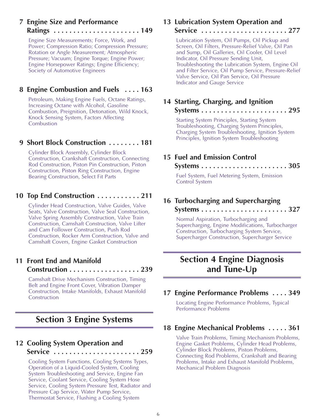 Auto Engine Repair, A1, 5th Edition page 6