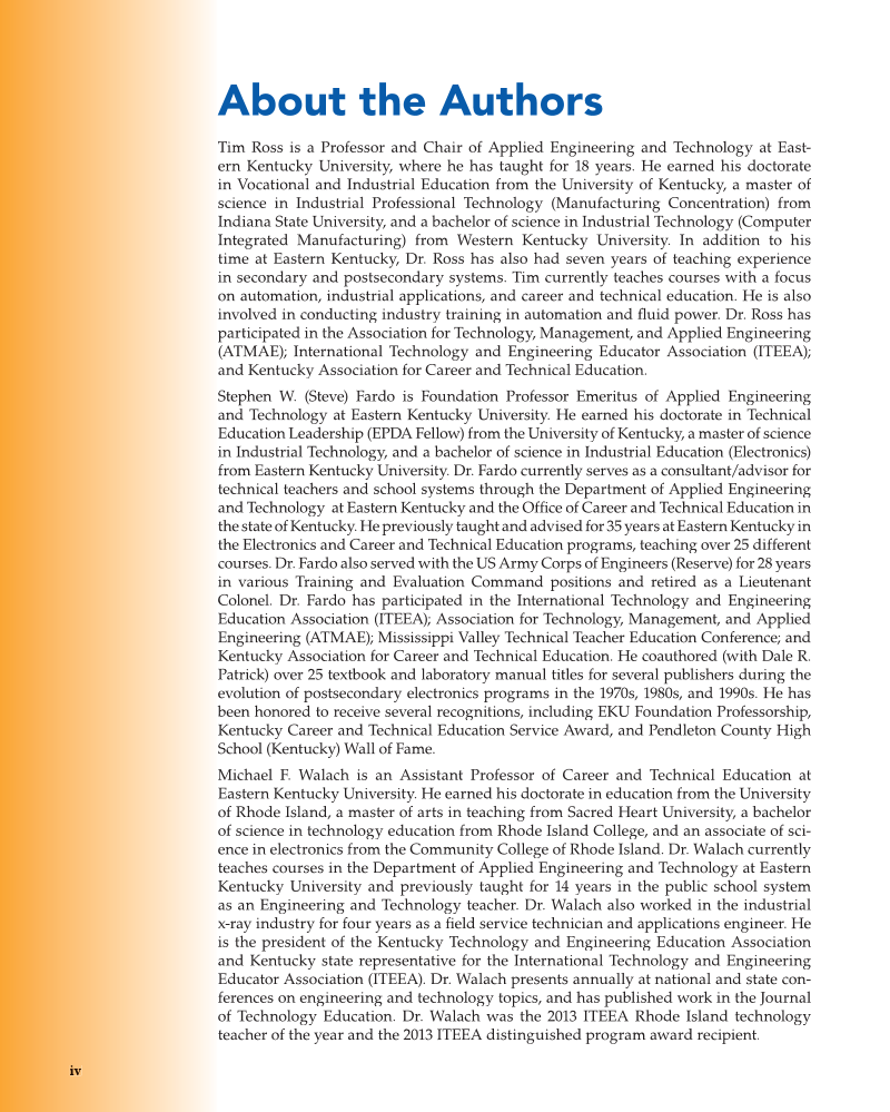 Industrial Robotics Fundamentals: Theory and Applications, 3rd Edition page iv