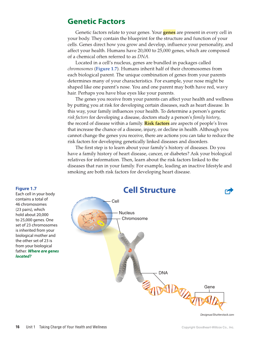 Comprehensive Health Skills for Middle School 2e page 16