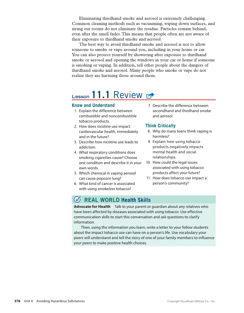 Comprehensive Health Skills 3e page 378