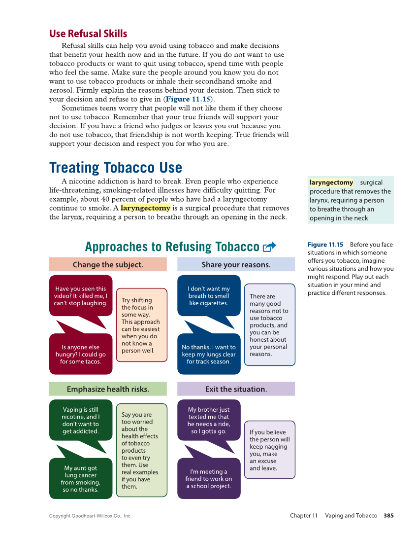 Comprehensive Health Skills 3e page 385