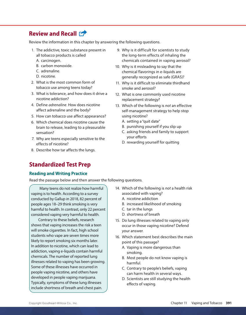 Comprehensive Health Skills 3e page 391
