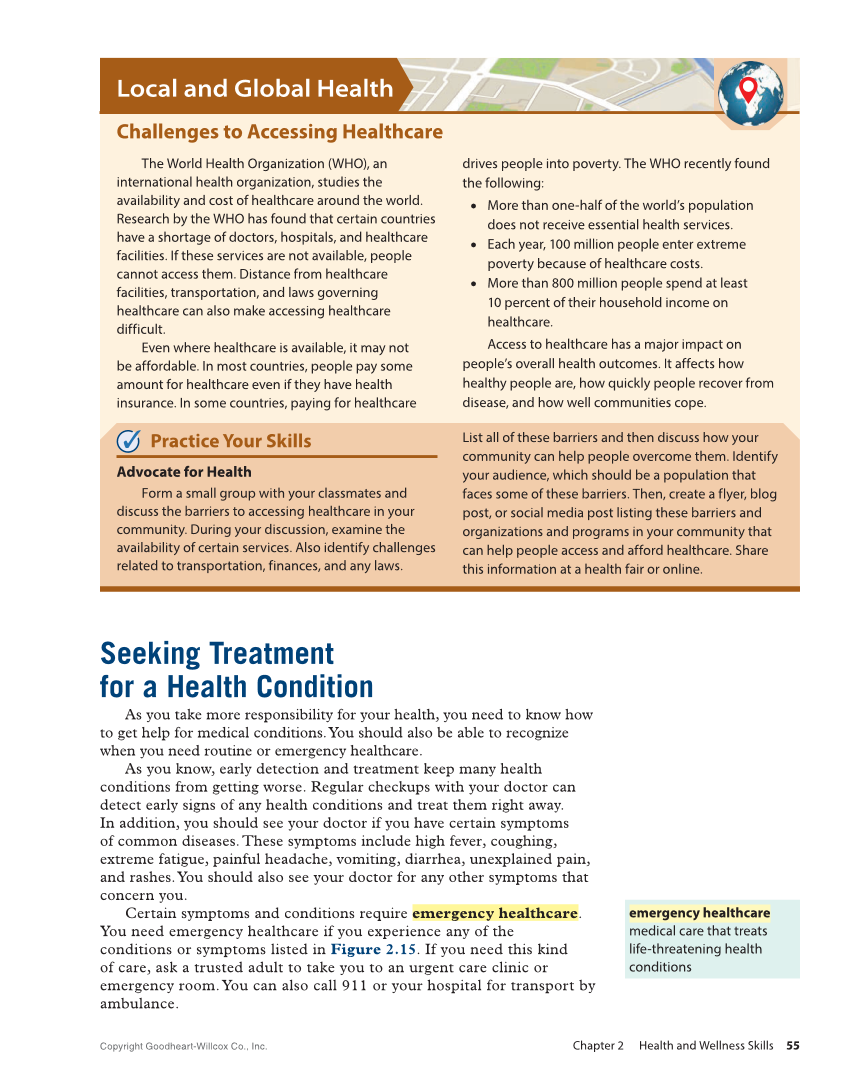 Comprehensive Health Skills 3e page 55