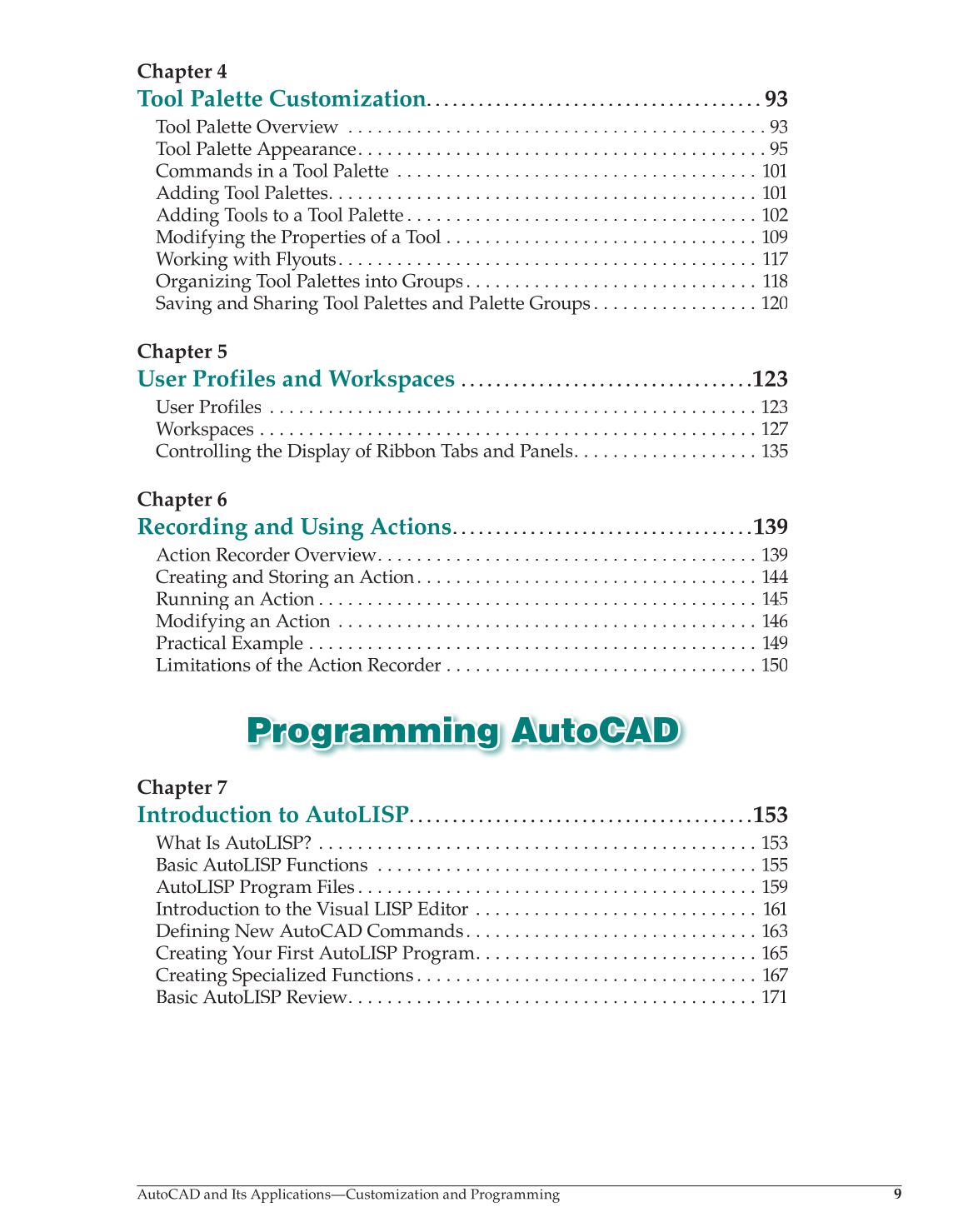 AutoCAD and Its Applications—Customization and Programming 2013, 1st Edition page 9