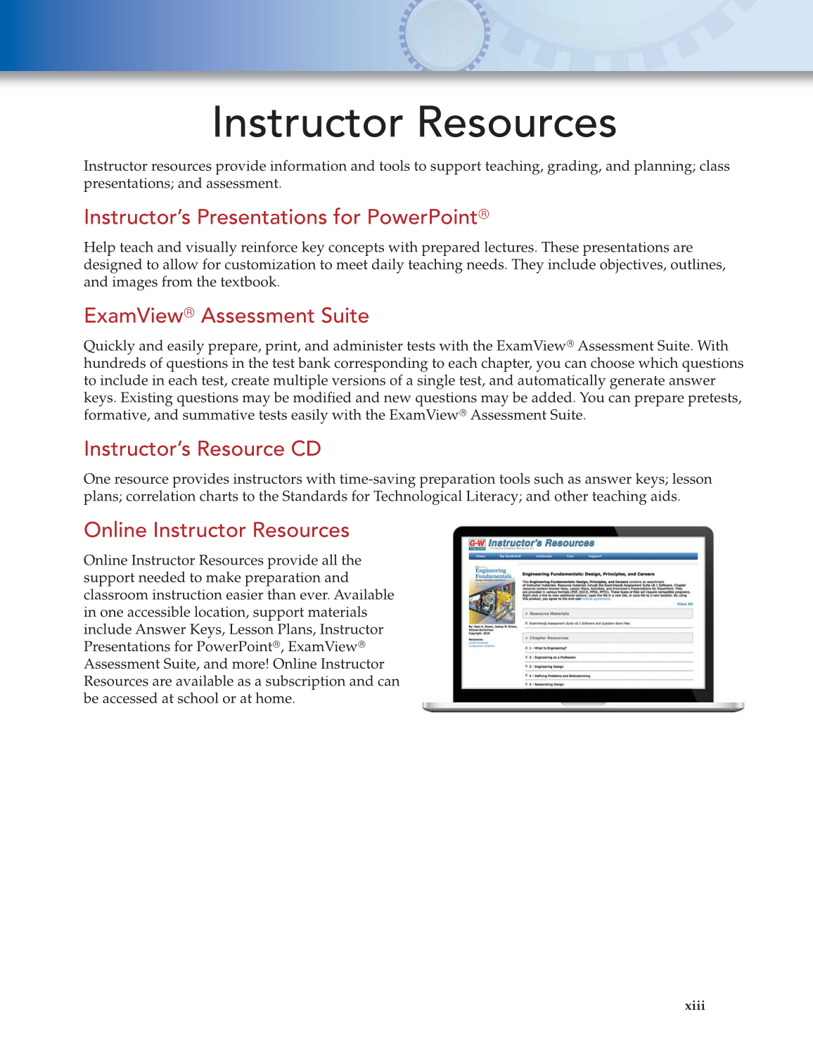 Engineering Fundamentals: Design, Principles, and Careers, 2nd Edition page xiii