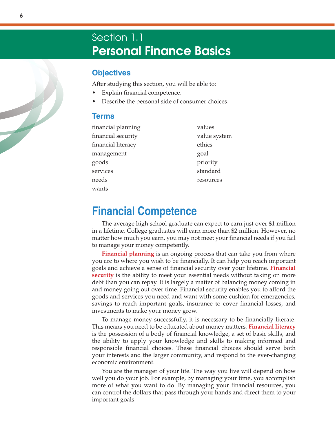 Foundations of Personal Finance, 9th Edition page 6