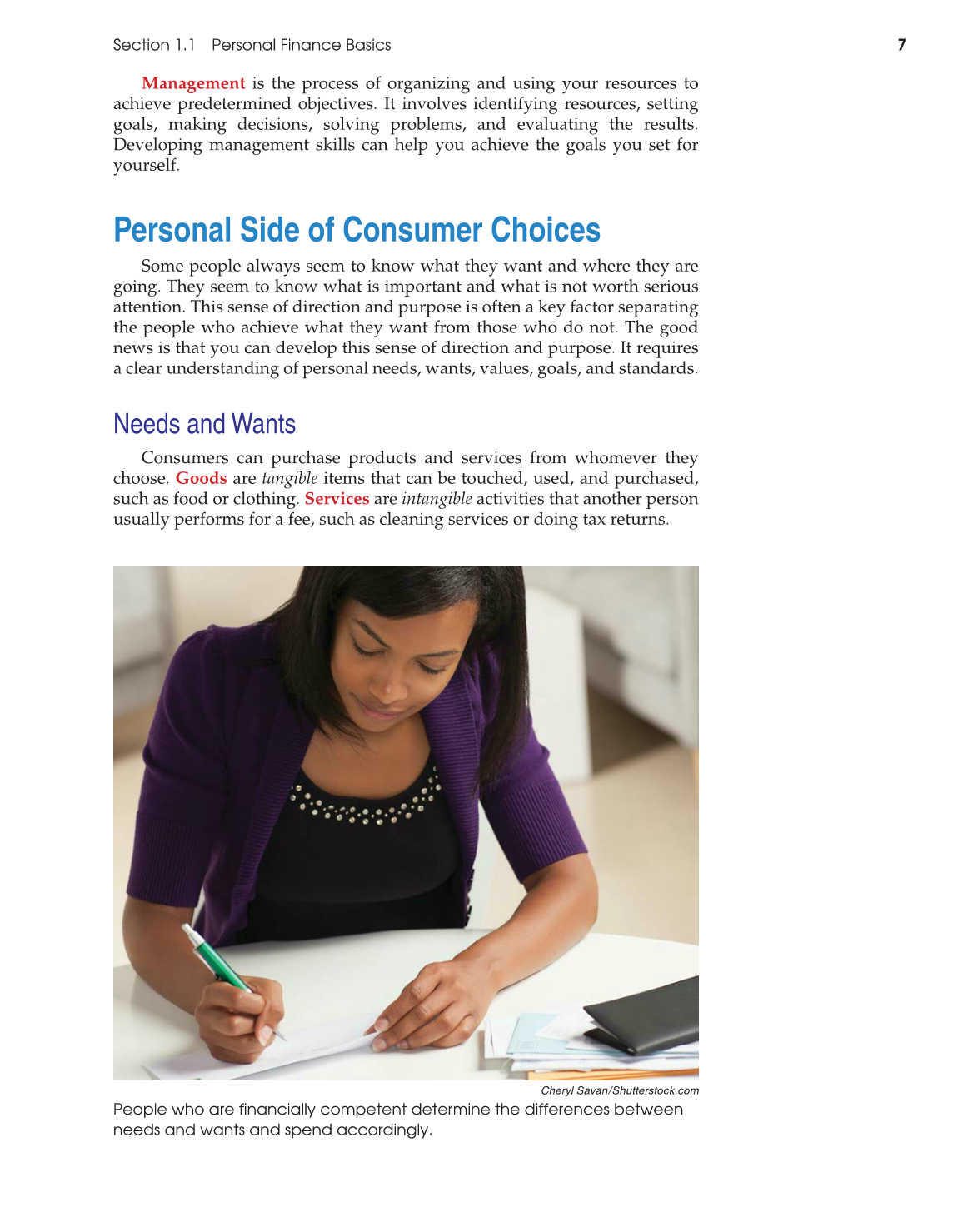 Foundations of Personal Finance, 9th Edition page 7