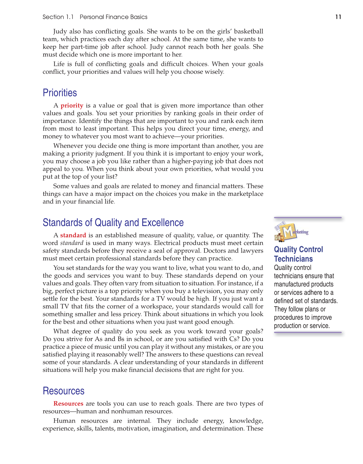 Foundations of Personal Finance, 9th Edition page 11