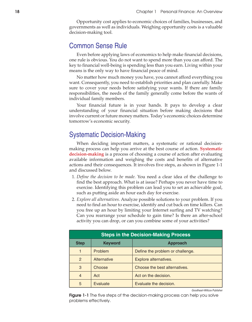 Foundations of Personal Finance, 9th Edition page 18