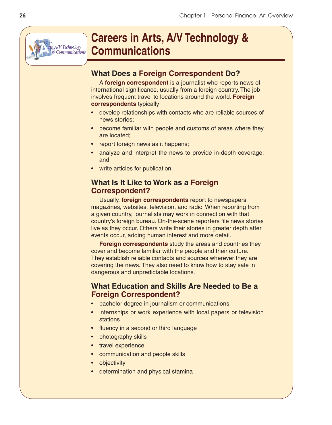 Foundations of Personal Finance, 9th Edition page 26