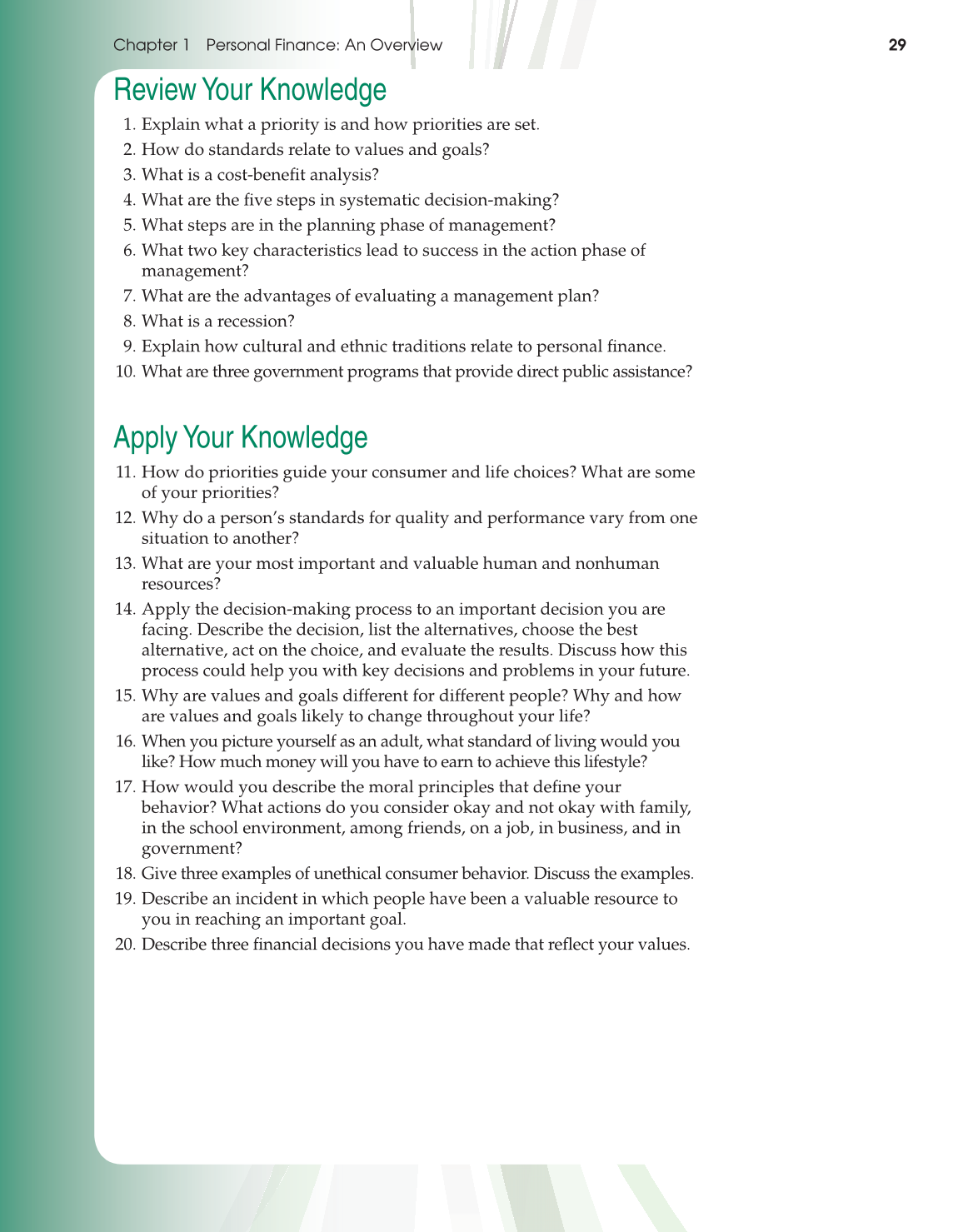 Foundations of Personal Finance, 9th Edition page 29