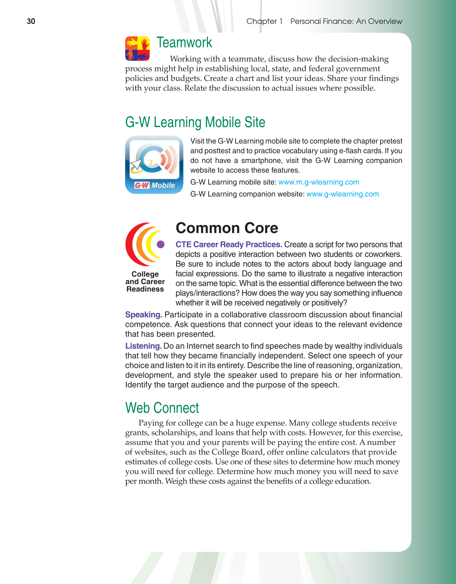 Foundations of Personal Finance, 9th Edition page 30