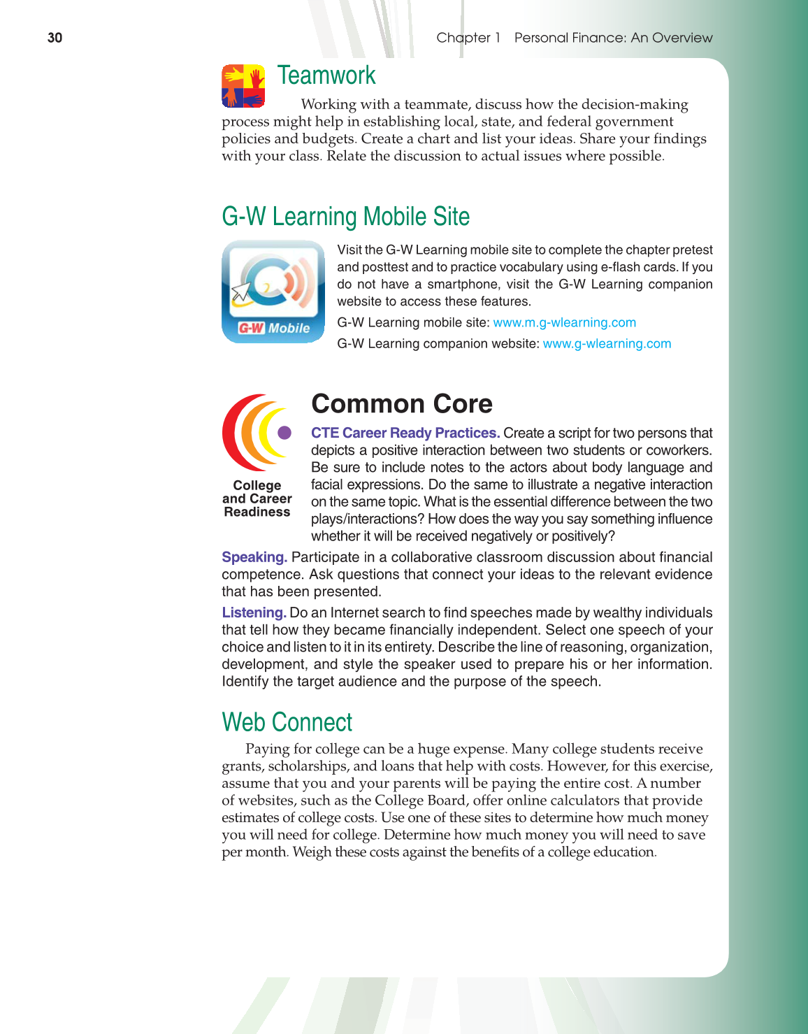 Foundations of Personal Finance, 9th Edition page 30