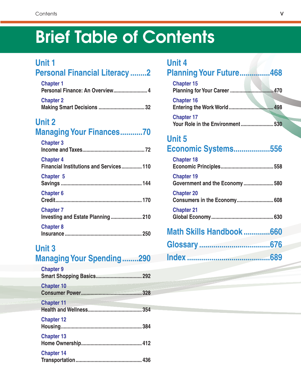 Foundations of Personal Finance, 9th Edition page V