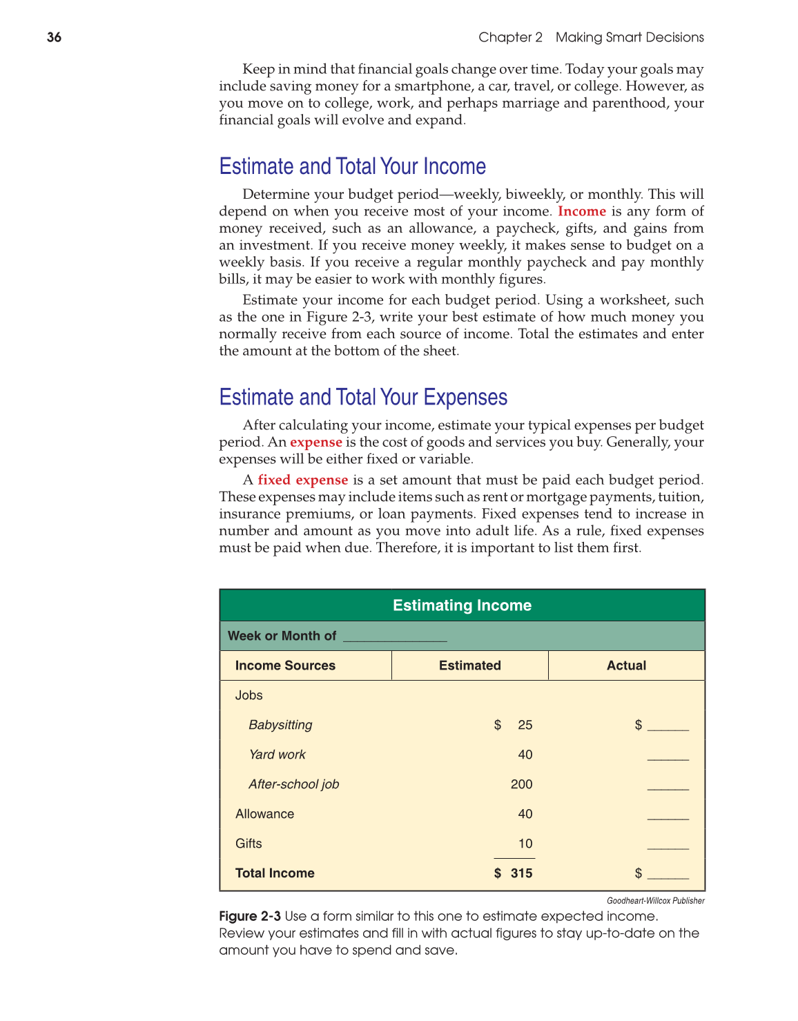 Foundations of Personal Finance, 9th Edition page 36