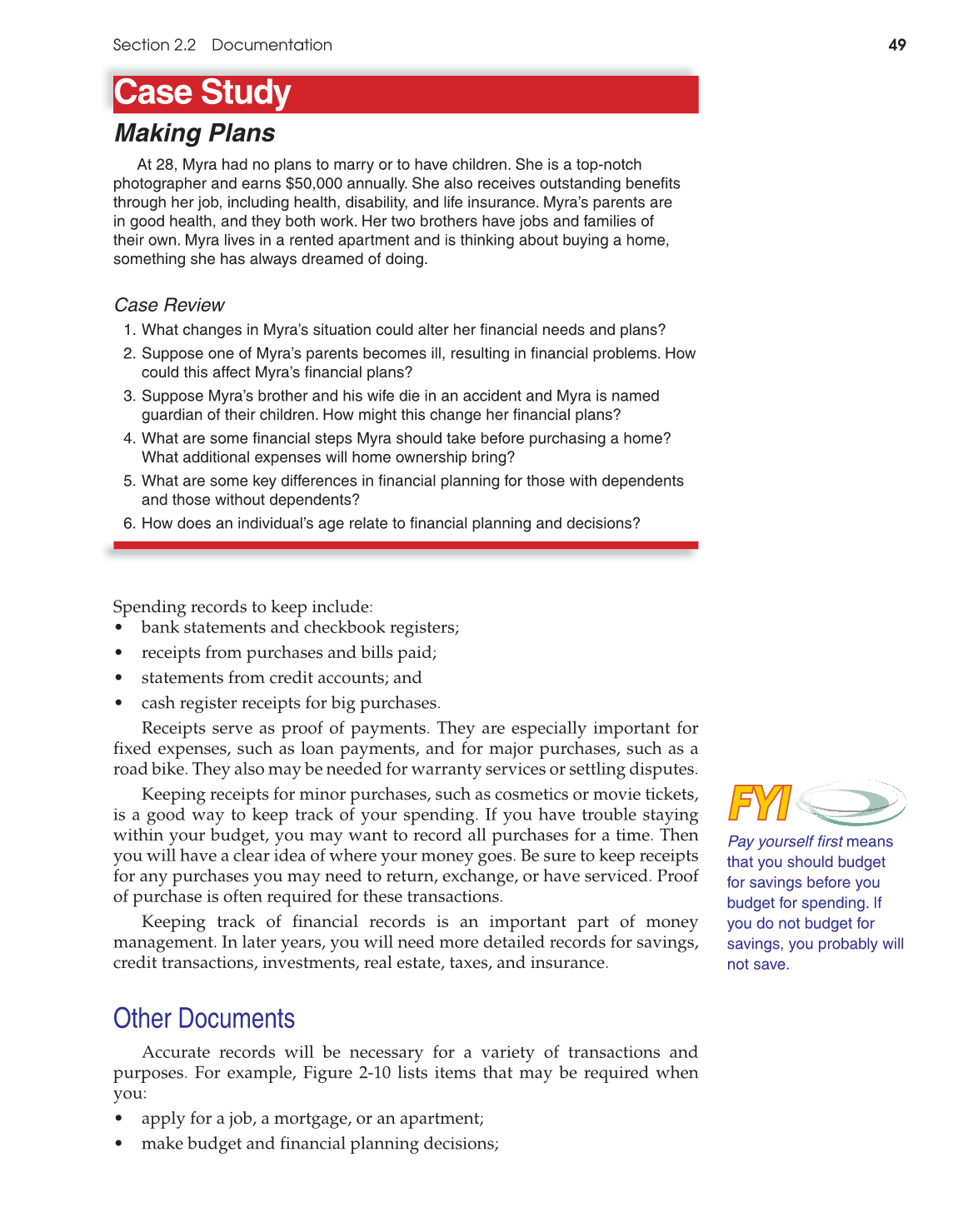Foundations of Personal Finance, 9th Edition page 49