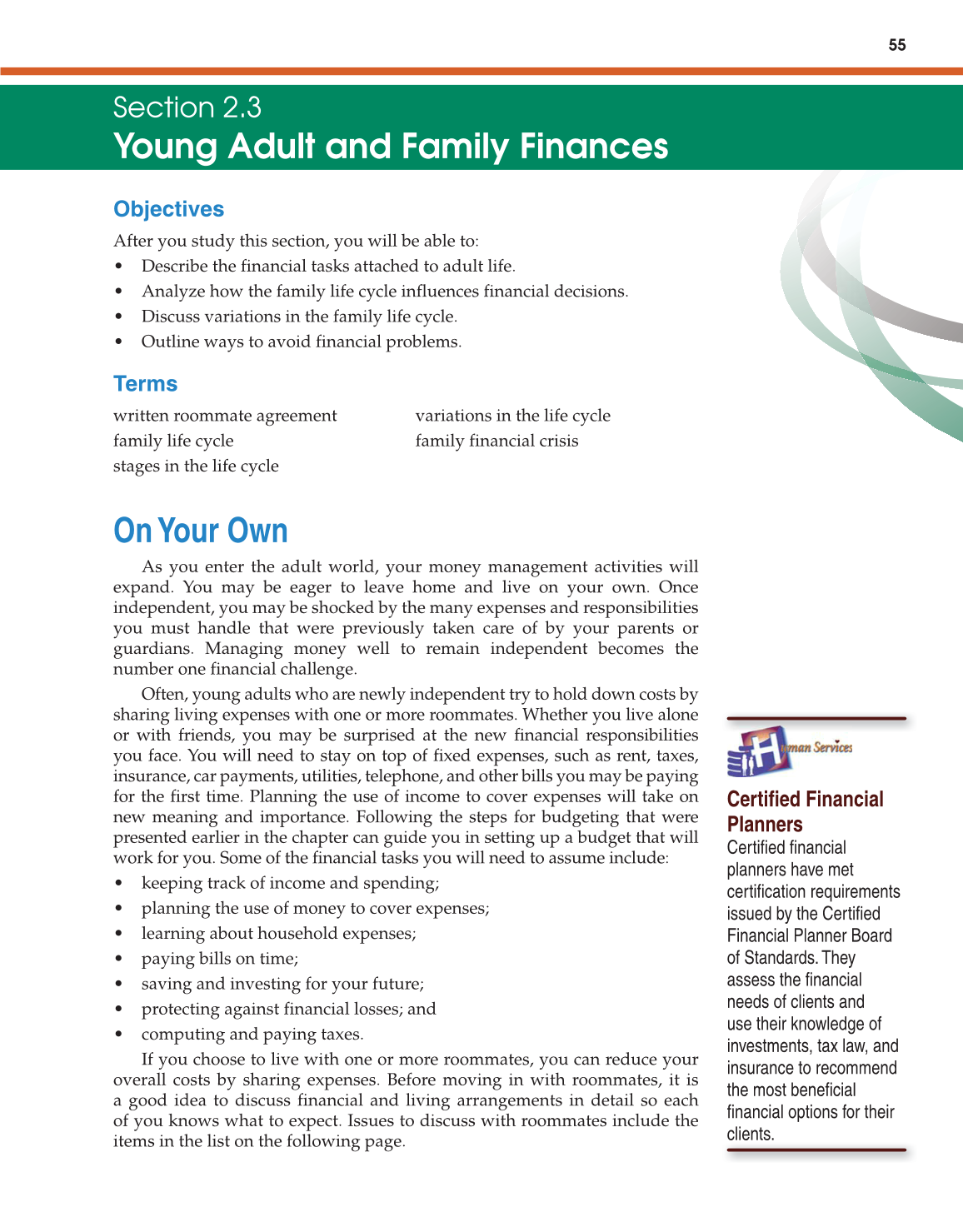 Foundations of Personal Finance, 9th Edition page 55