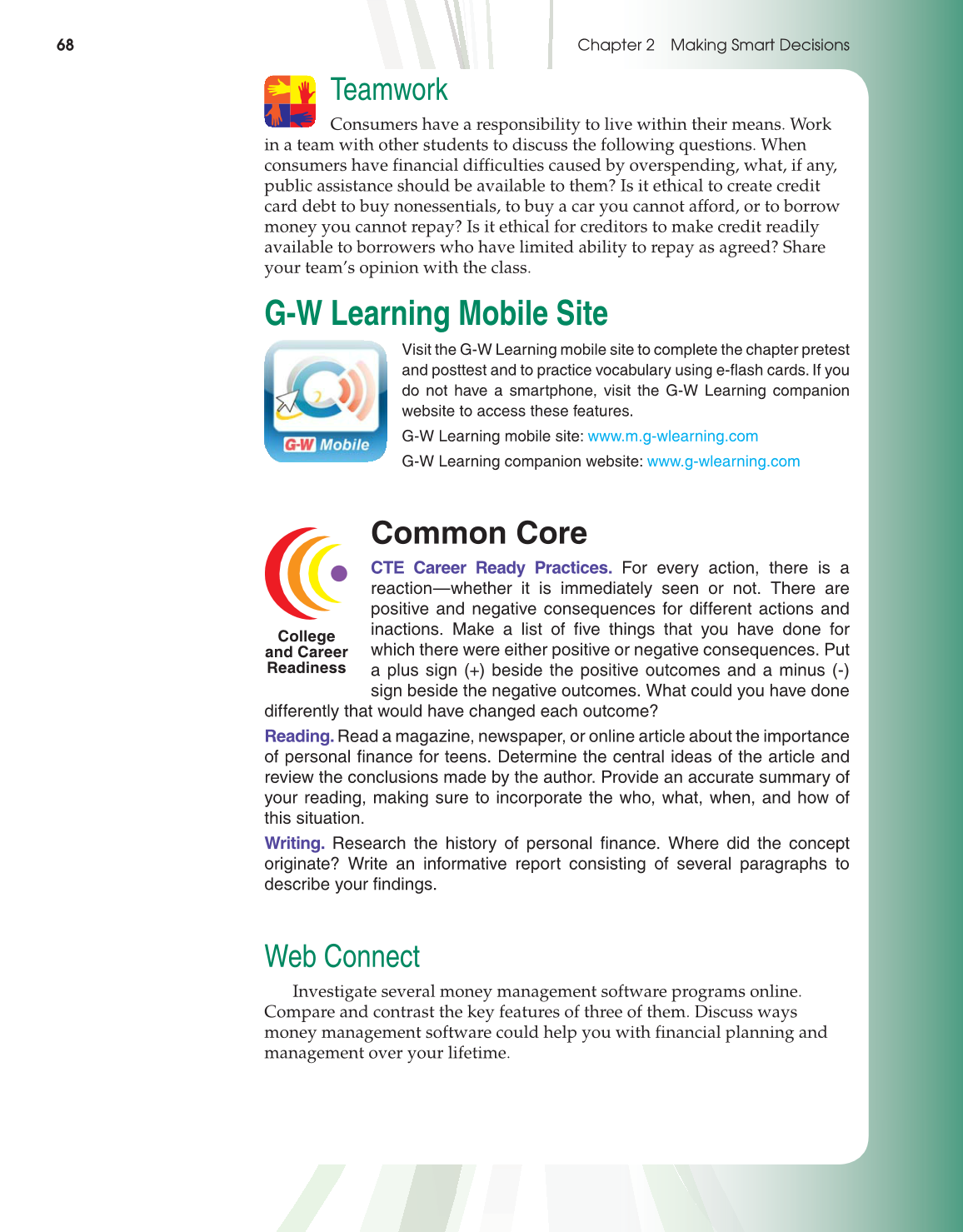 Foundations of Personal Finance, 9th Edition page 68