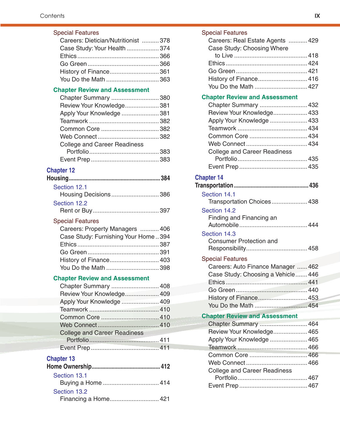 Foundations of Personal Finance, 9th Edition page IX