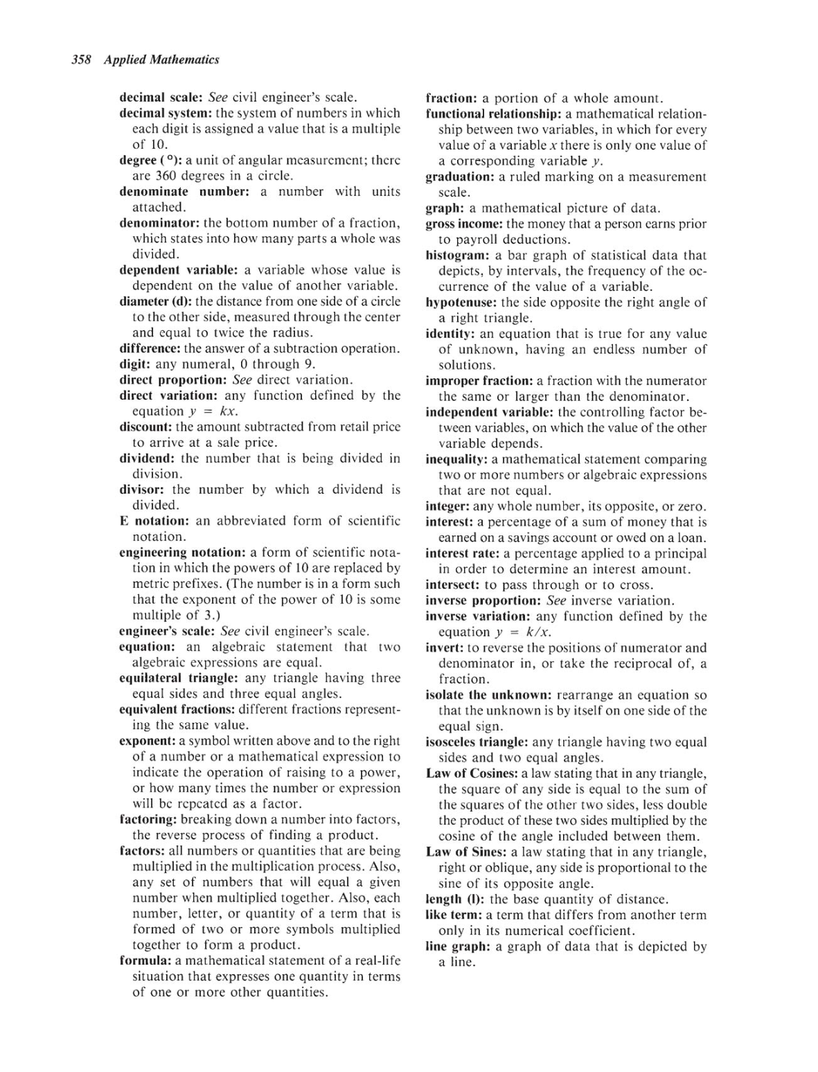 Applied Mathematics, 4th Edition page 358