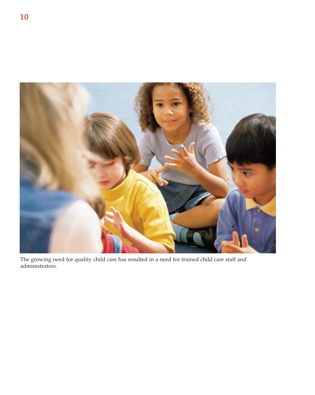 Child Care Administration: Planning Quality Programs for Young Children, 3rd Edition page 10