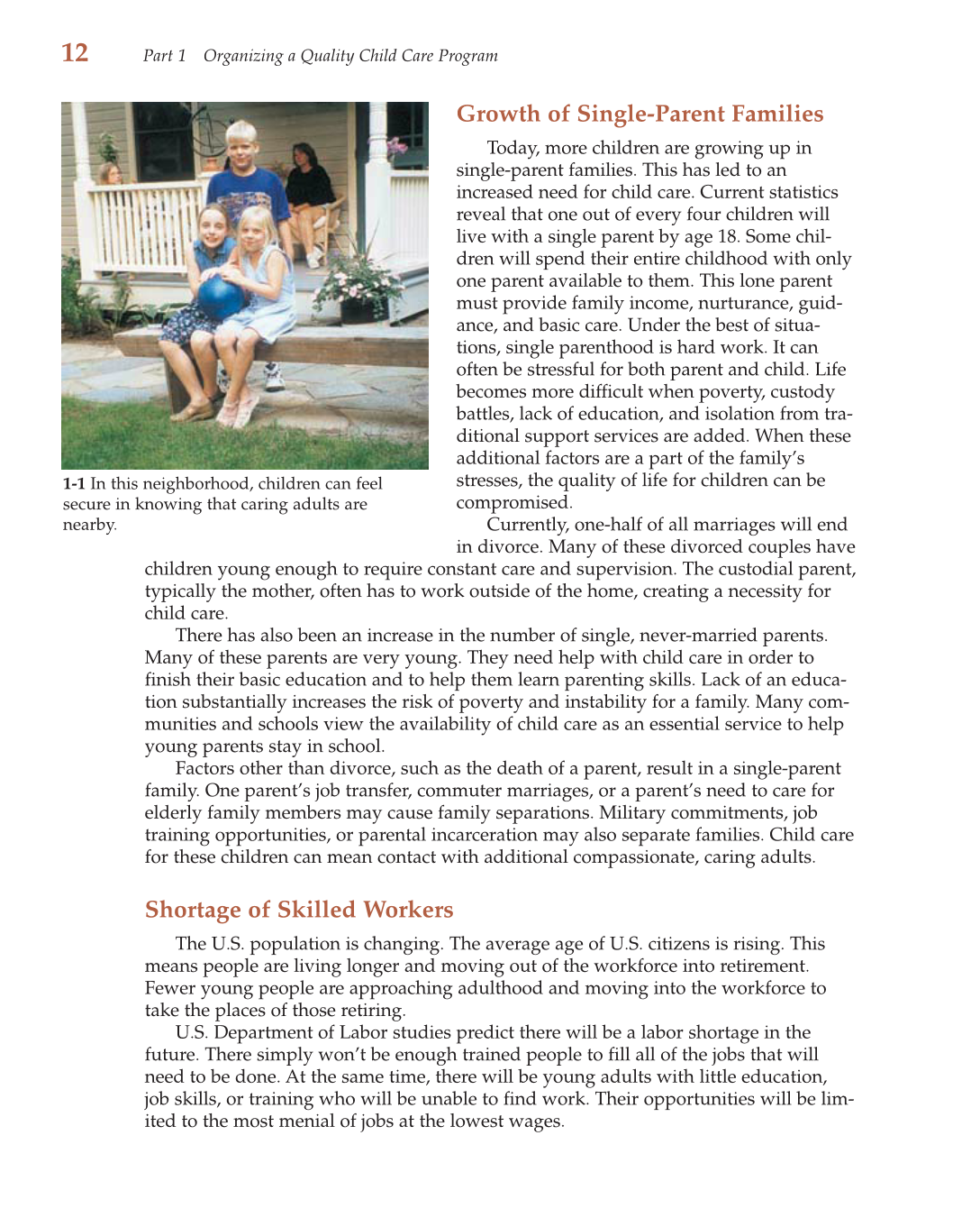 Child Care Administration: Planning Quality Programs for Young Children, 3rd Edition page 12