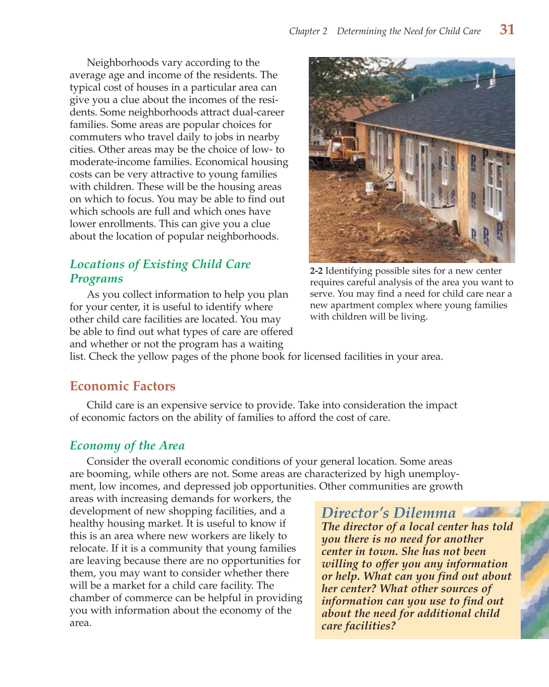 Child Care Administration: Planning Quality Programs for Young Children, 3rd Edition page 31