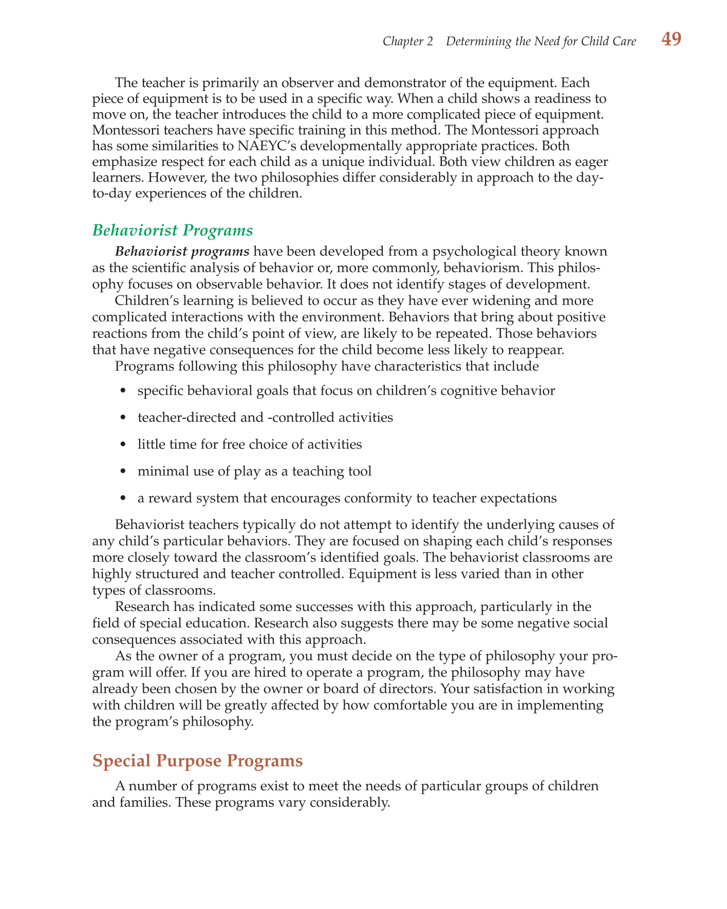 Child Care Administration: Planning Quality Programs for Young Children, 3rd Edition page 49