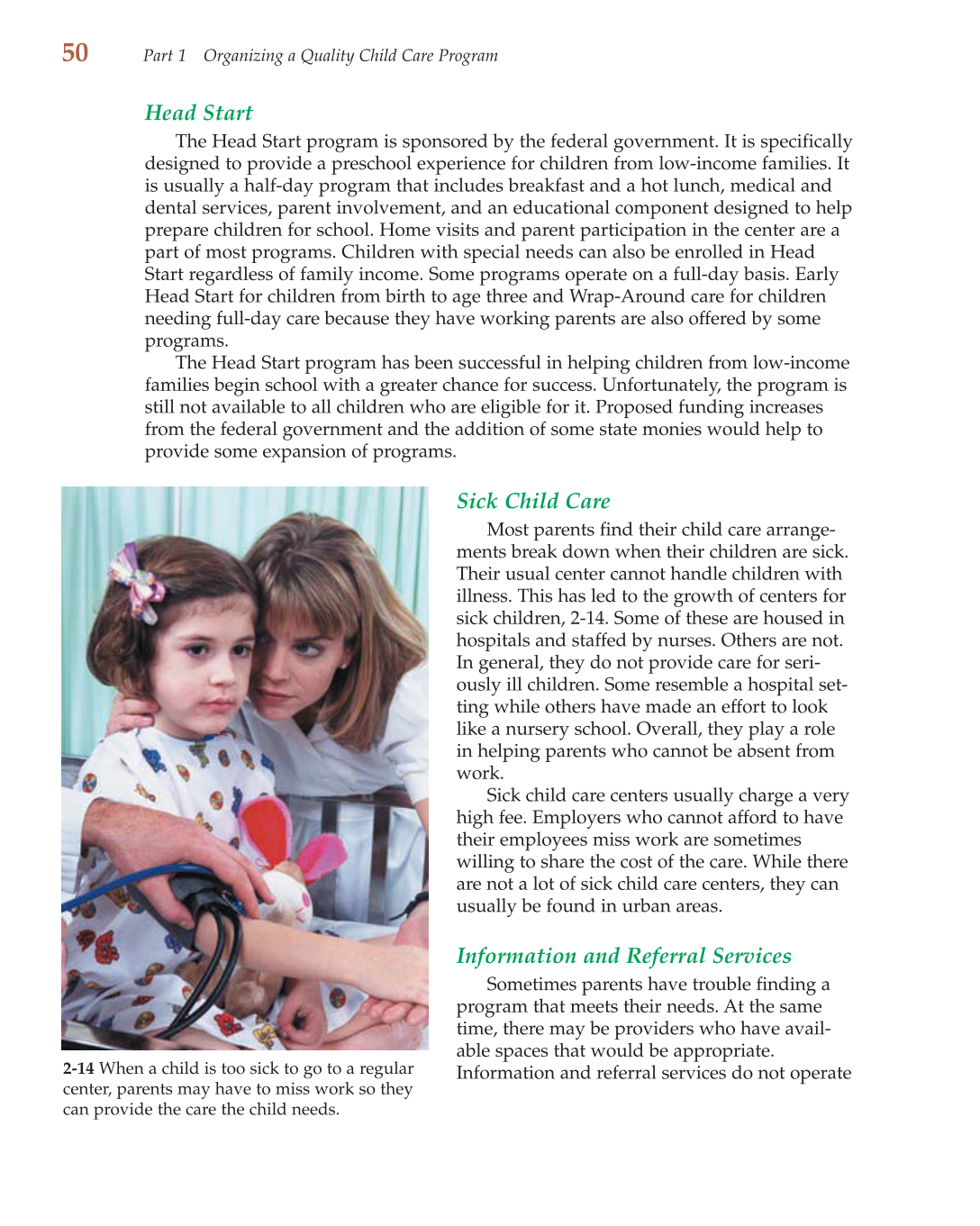 Child Care Administration: Planning Quality Programs for Young Children, 3rd Edition page 50