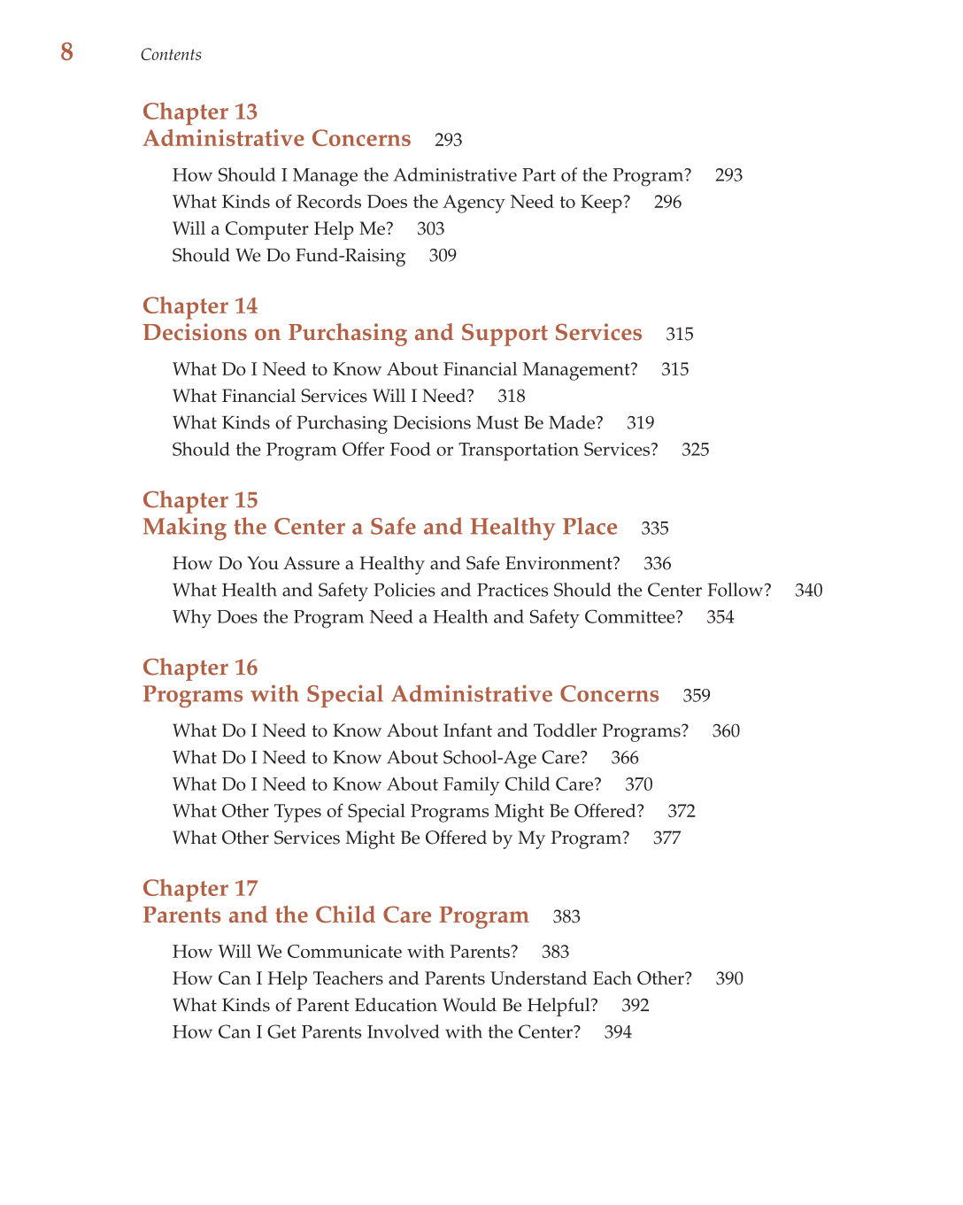 Child Care Administration: Planning Quality Programs for Young Children, 3rd Edition page 8