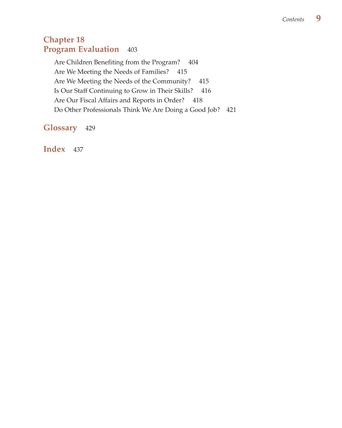 Child Care Administration: Planning Quality Programs for Young Children, 3rd Edition page 9