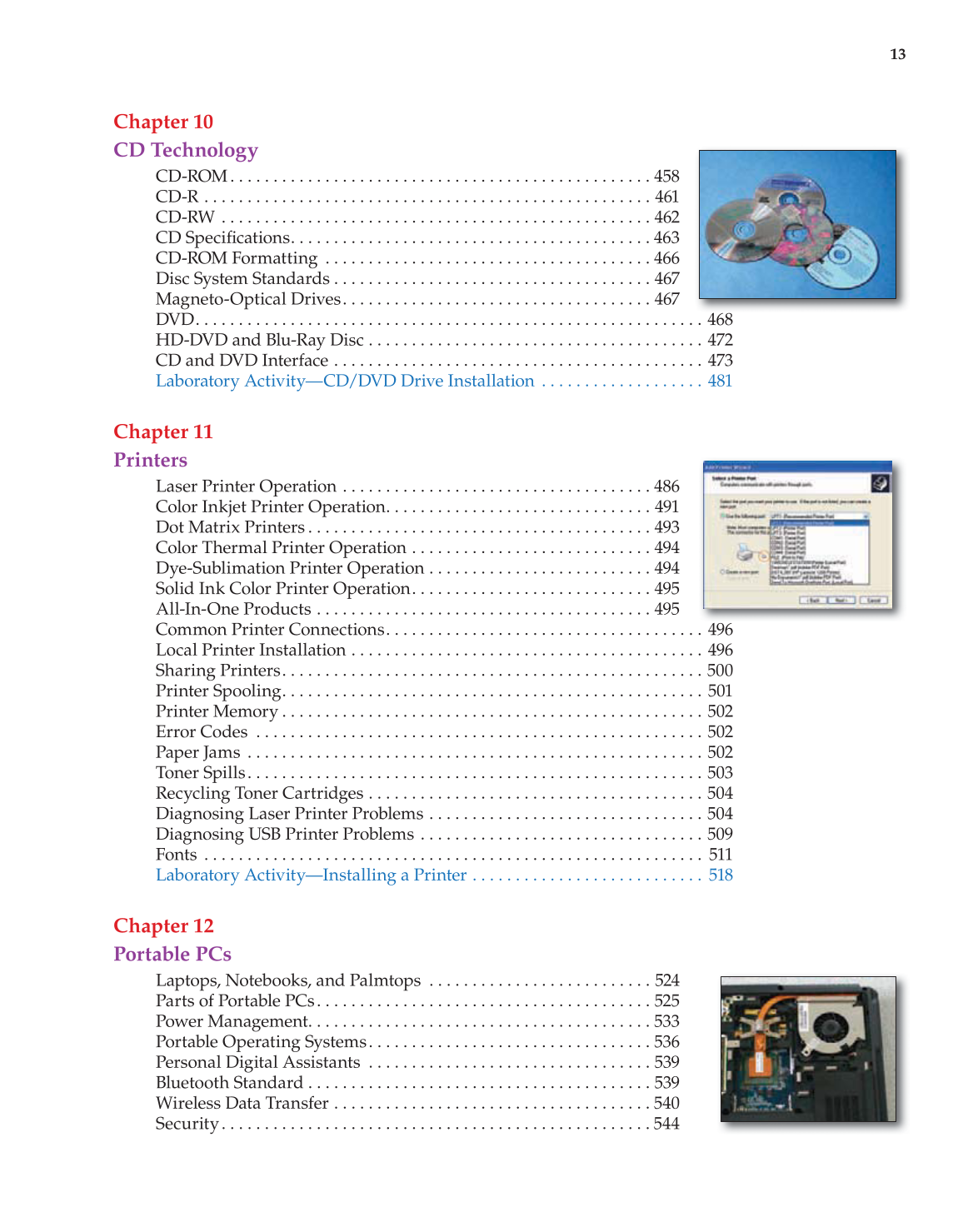 Computer Service and Repair, 3rd Edition page 13