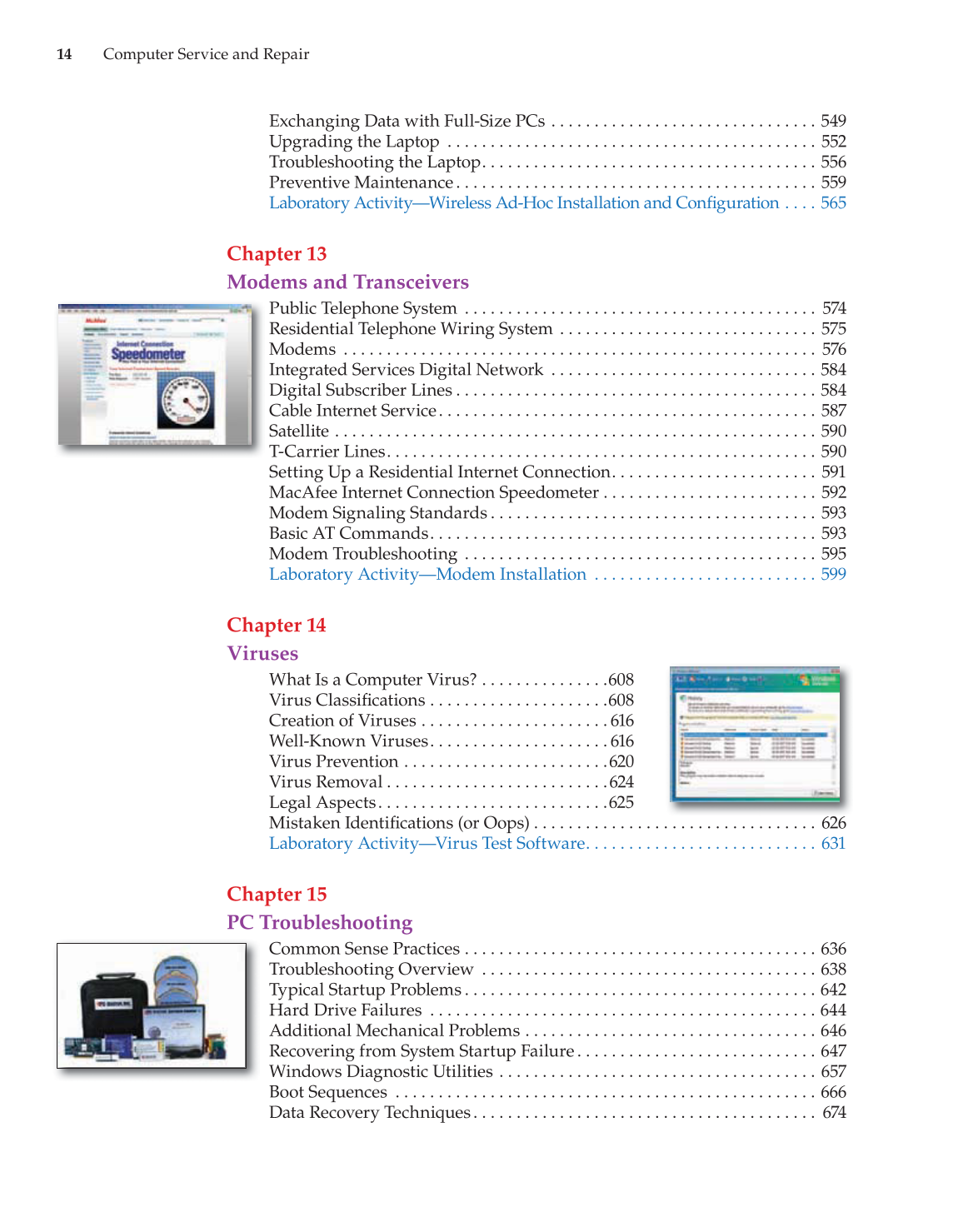 Computer Service and Repair, 3rd Edition page 14
