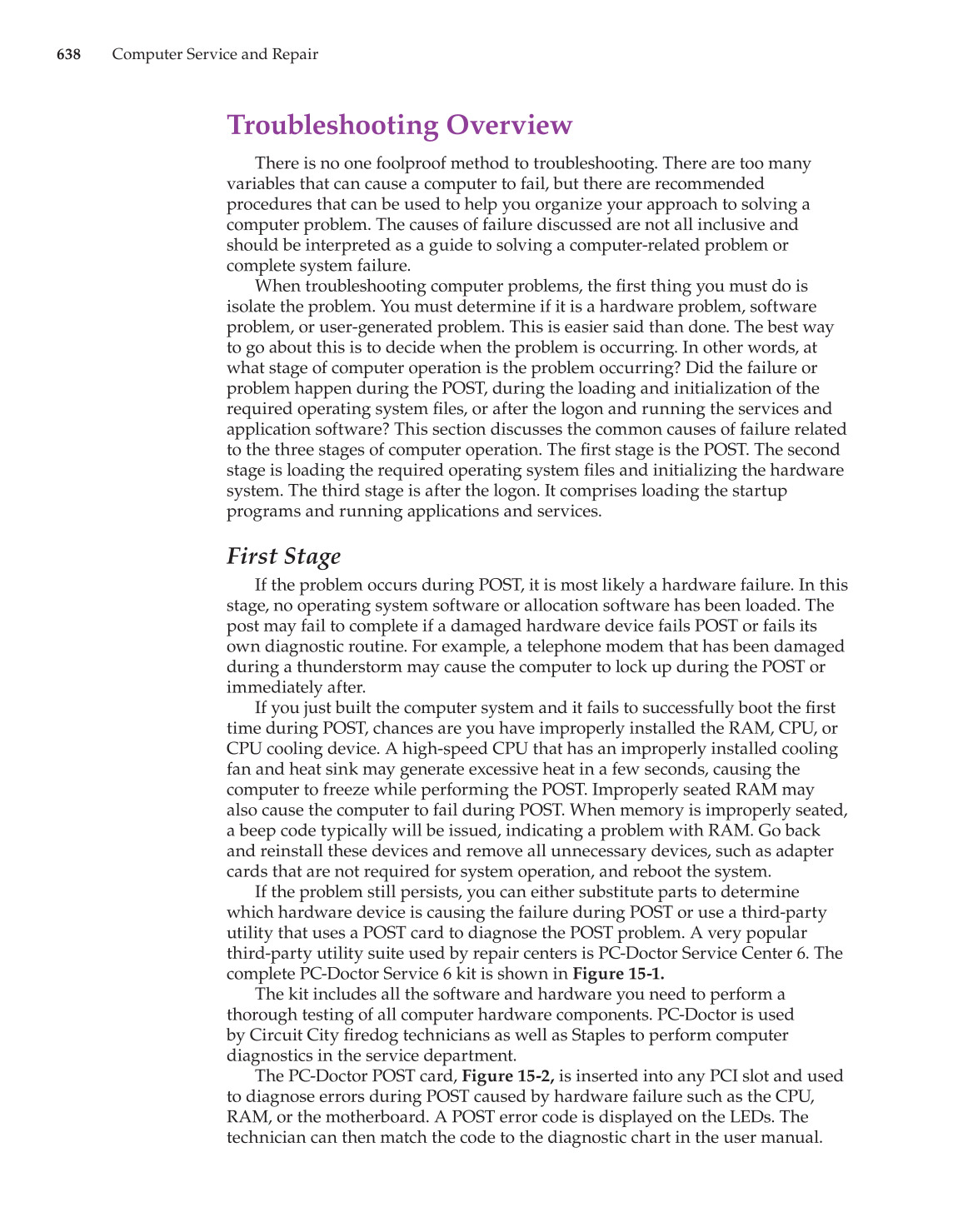 Computer Service and Repair, 3rd Edition page 638