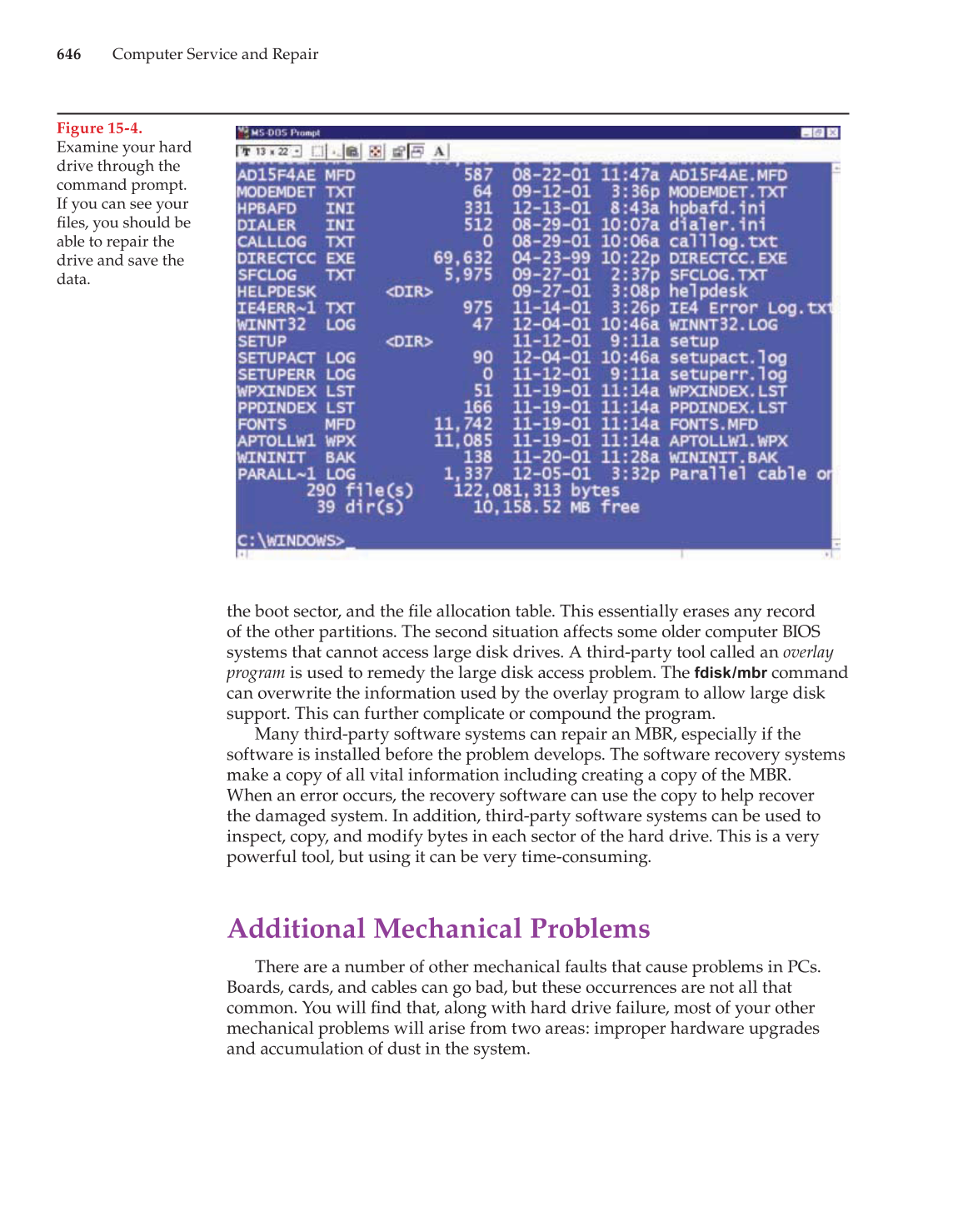 Computer Service and Repair, 3rd Edition page 646