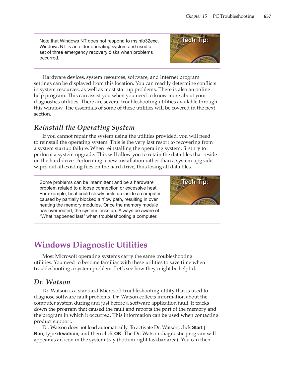 Computer Service and Repair, 3rd Edition page 657