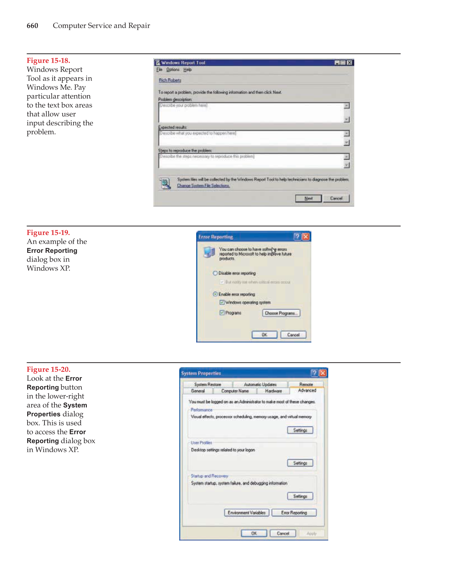 Computer Service and Repair, 3rd Edition page 660
