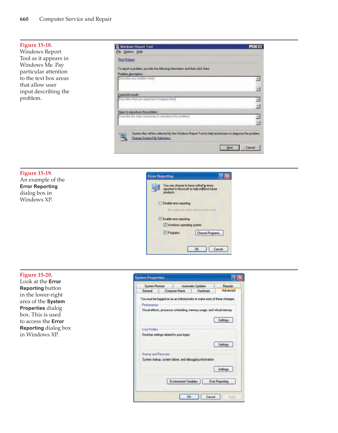 Computer Service and Repair, 3rd Edition page 660