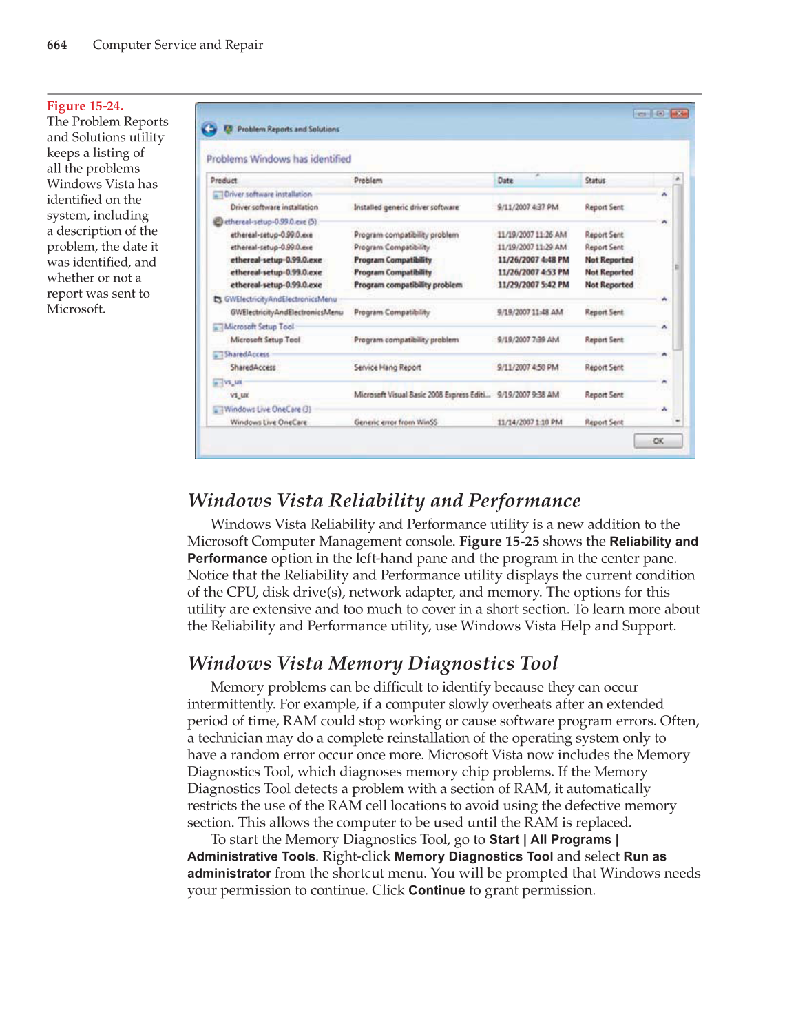 Computer Service and Repair, 3rd Edition page 664