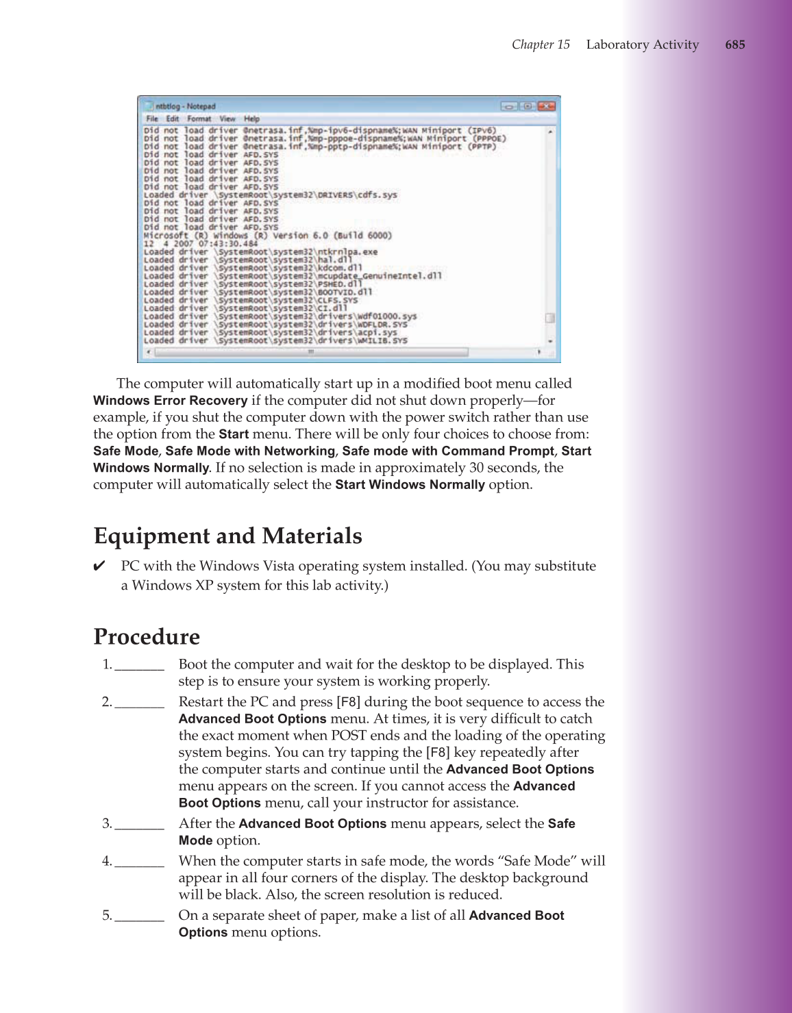 Computer Service and Repair, 3rd Edition page 685