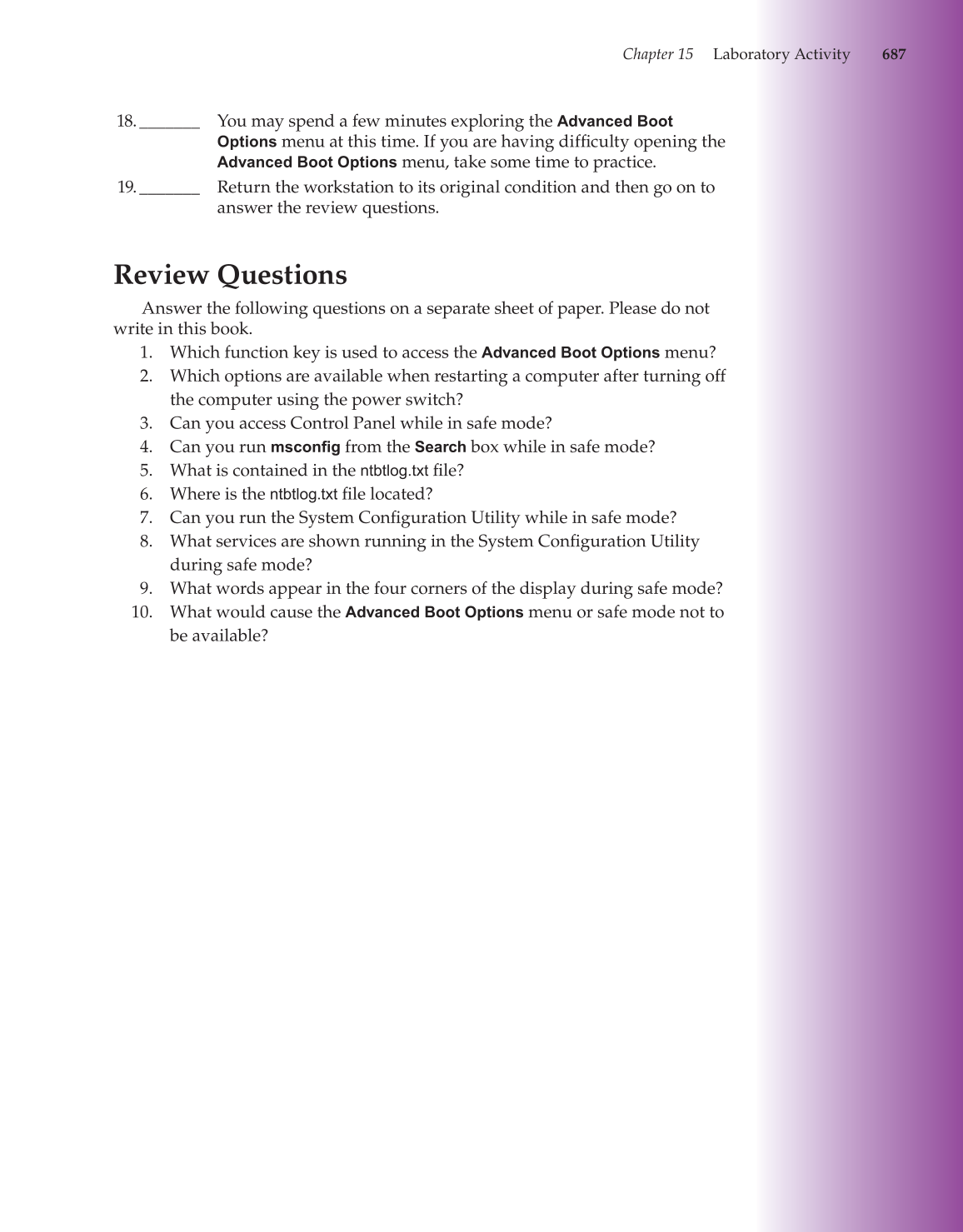 Computer Service and Repair, 3rd Edition page 687
