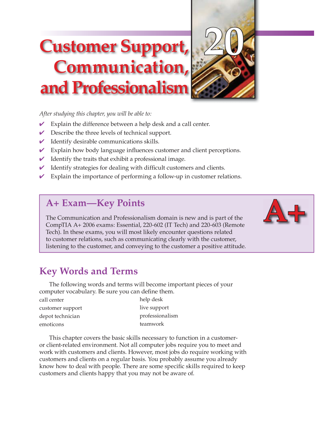 Computer Service and Repair, 3rd Edition page 853