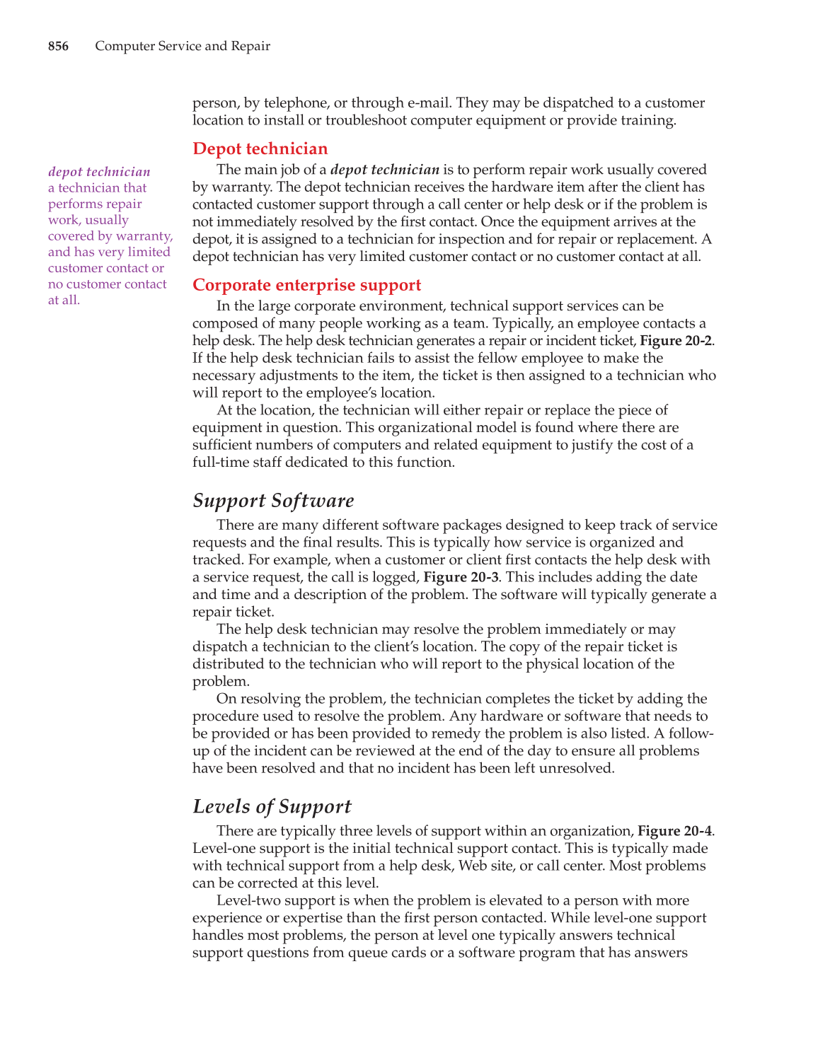 Computer Service and Repair, 3rd Edition page 856