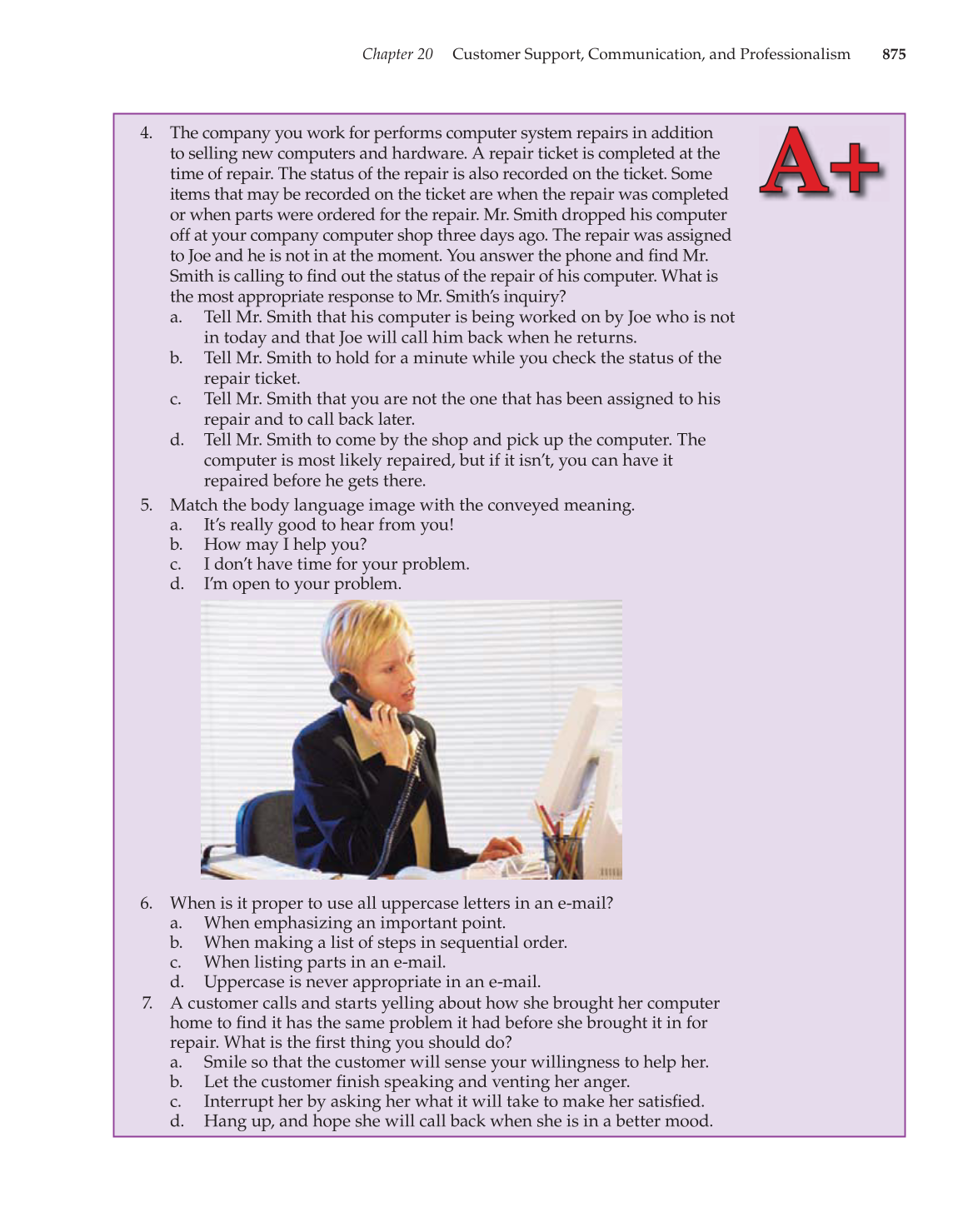 Computer Service and Repair, 3rd Edition page 875